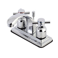 Thumbnail for Kingston Brass KB4641DX 4 in. Centerset Bathroom Faucet, Polished Chrome - BNGBath