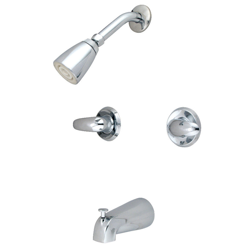 Kingston Brass KB241LL Tub and Shower Faucet, Polished Chrome - BNGBath