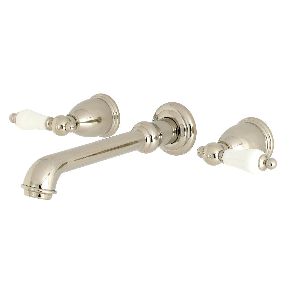 Kingston Brass KS7126PL 8-Inch Center Wall Mount Bathroom Faucet, Polished Nickel - BNGBath