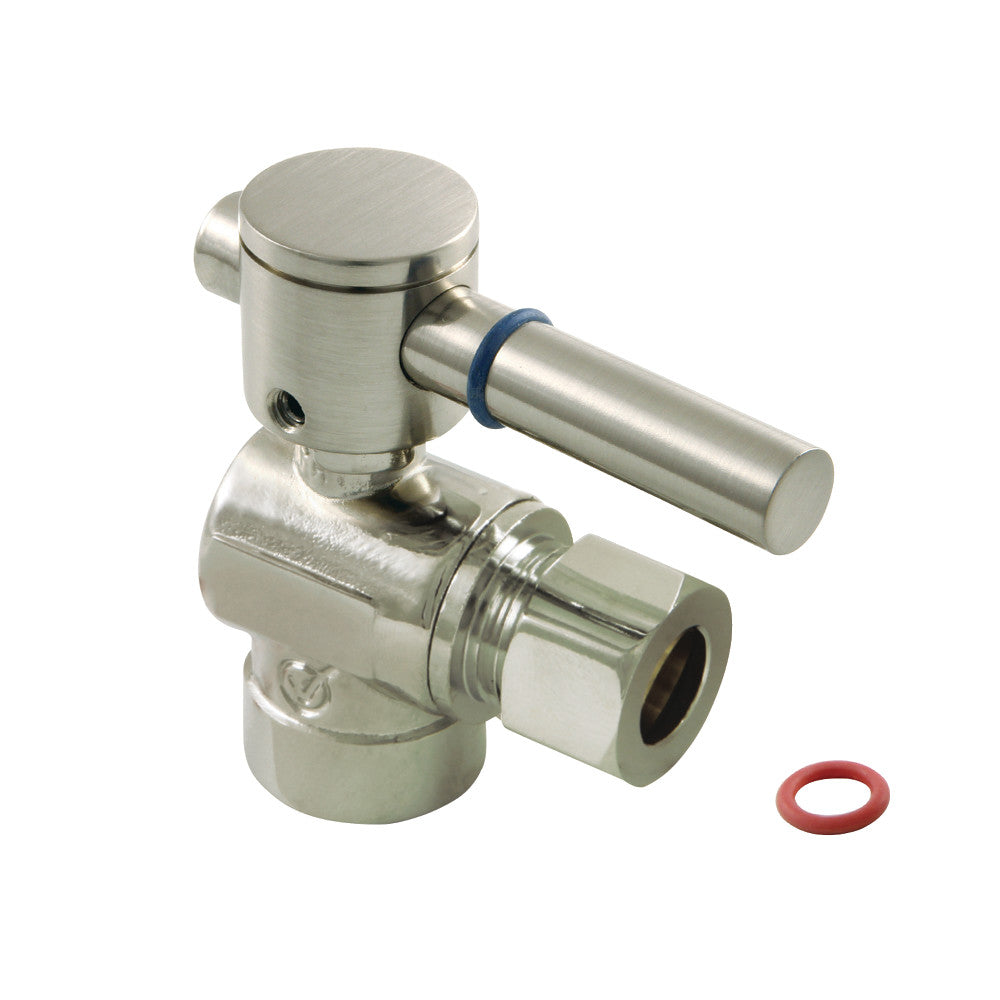 Fauceture CC43208DL 1/2" Sweat x 3/8" OD Comp Angle Stop Valve, Brushed Nickel - BNGBath