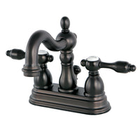 Thumbnail for Kingston Brass KS1605TAL 4 in. Centerset Bathroom Faucet, Oil Rubbed Bronze - BNGBath