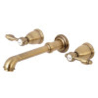 Thumbnail for Kingston Brass KS7023TAL Tudor 2-Handle Wall Mount Roman Tub Faucet, Antique Brass - BNGBath