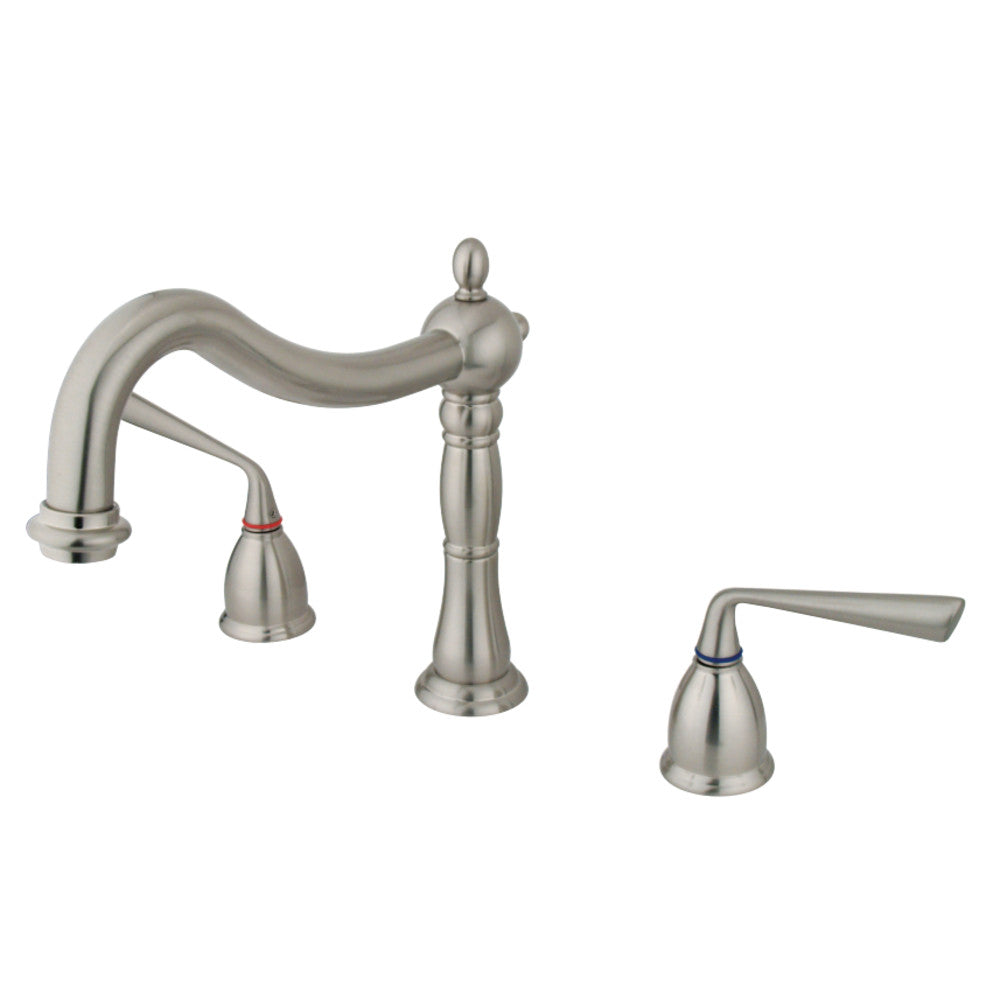 Kingston Brass KS1348ZL Silver Sage Roman Tub Faucet, Brushed Nickel - BNGBath