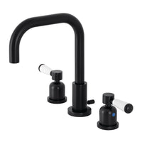 Thumbnail for Kingston Brass FSC8930DPL Paris Widespread Bathroom Faucet with Brass Pop-Up, Matte Black - BNGBath