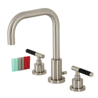 Thumbnail for Fauceture FSC8938CKL Kaiser Widespread Bathroom Faucet with Brass Pop-Up, Brushed Nickel - BNGBath