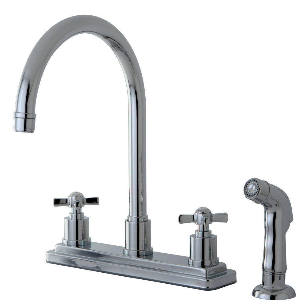 Kingston Brass KS8791ZX Millennium Centerset Kitchen Faucet, Polished Chrome - BNGBath