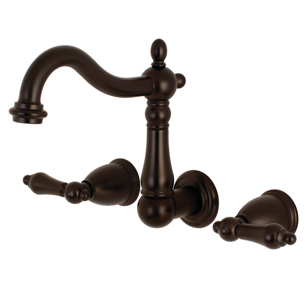 Kingston Brass KS1255AL Wall Mount Bathroom Faucet, Oil Rubbed Bronze - BNGBath