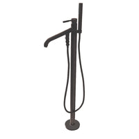 Thumbnail for Kingston Brass KS8135DL Concord Freestanding Tub Faucet with Hand Shower, Oil Rubbed Bronze - BNGBath