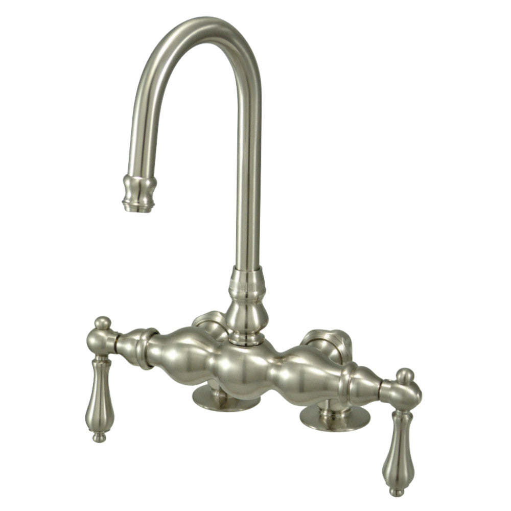 Kingston Brass CC91T8 Vintage 3-3/8-Inch Deck Mount Tub Faucet, Brushed Nickel - BNGBath