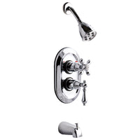 Thumbnail for Kingston Brass KS36310AL Tub and Shower Faucet, Polished Chrome - BNGBath