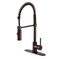 Thumbnail for Gourmetier LS8775DL Concord Single-Handle Pre-Rinse Kitchen Faucet, Oil Rubbed Bronze - BNGBath