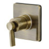Thumbnail for Kingston Brass KS3043NDL NuvoFusion 3-Way Diverter Valve with Trim Kit, Antique Brass - BNGBath