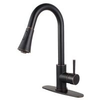 Thumbnail for Gourmetier LS8726DL Concord Single-Handle Pull-Down Kitchen Faucet, Naples Bronze - BNGBath