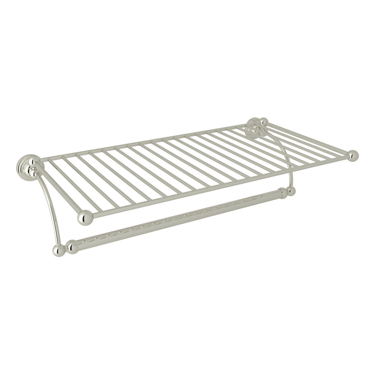 Perrin & Rowe Edwardian Wall Mount Hotel Style Towel Shelf - BNGBath