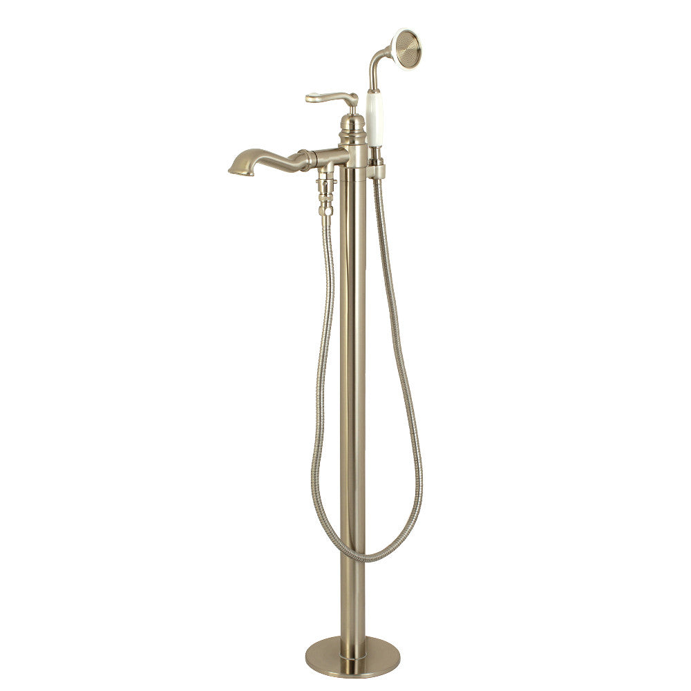 Kingston Brass KS7018RL Royale Freestanding Tub Faucet with Hand Shower, Brushed Nickel - BNGBath