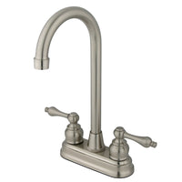Thumbnail for Kingston Brass FB498AL Victorian 4-Inch Centerset Bar Faucet, Brushed Nickel - BNGBath