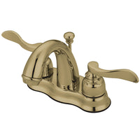 Thumbnail for Kingston Brass KB7612NFL 4 in. Centerset Bathroom Faucet, Polished Brass - BNGBath