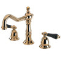 Thumbnail for Kingston Brass KS1972PKL Duchess Widespread Bathroom Faucet with Brass Pop-Up, Polished Brass - BNGBath
