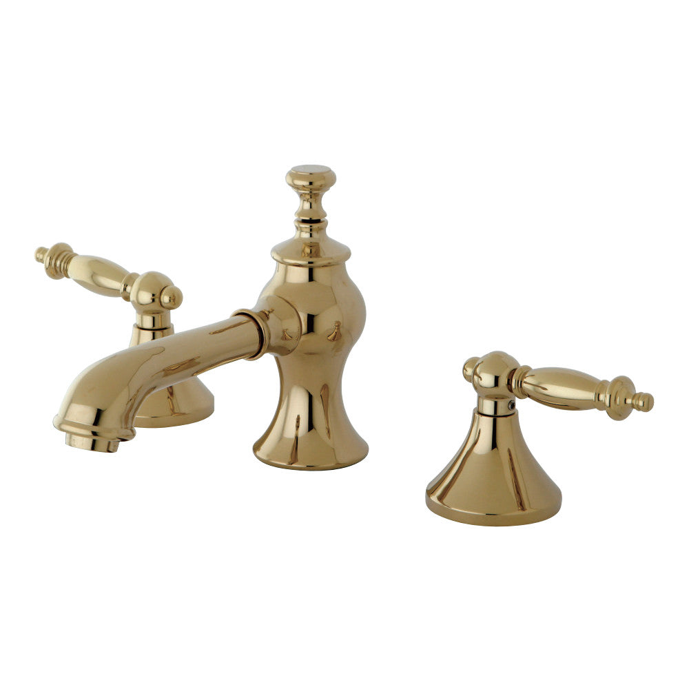Kingston Brass KC7062TL 8 in. Widespread Bathroom Faucet, Polished Brass - BNGBath