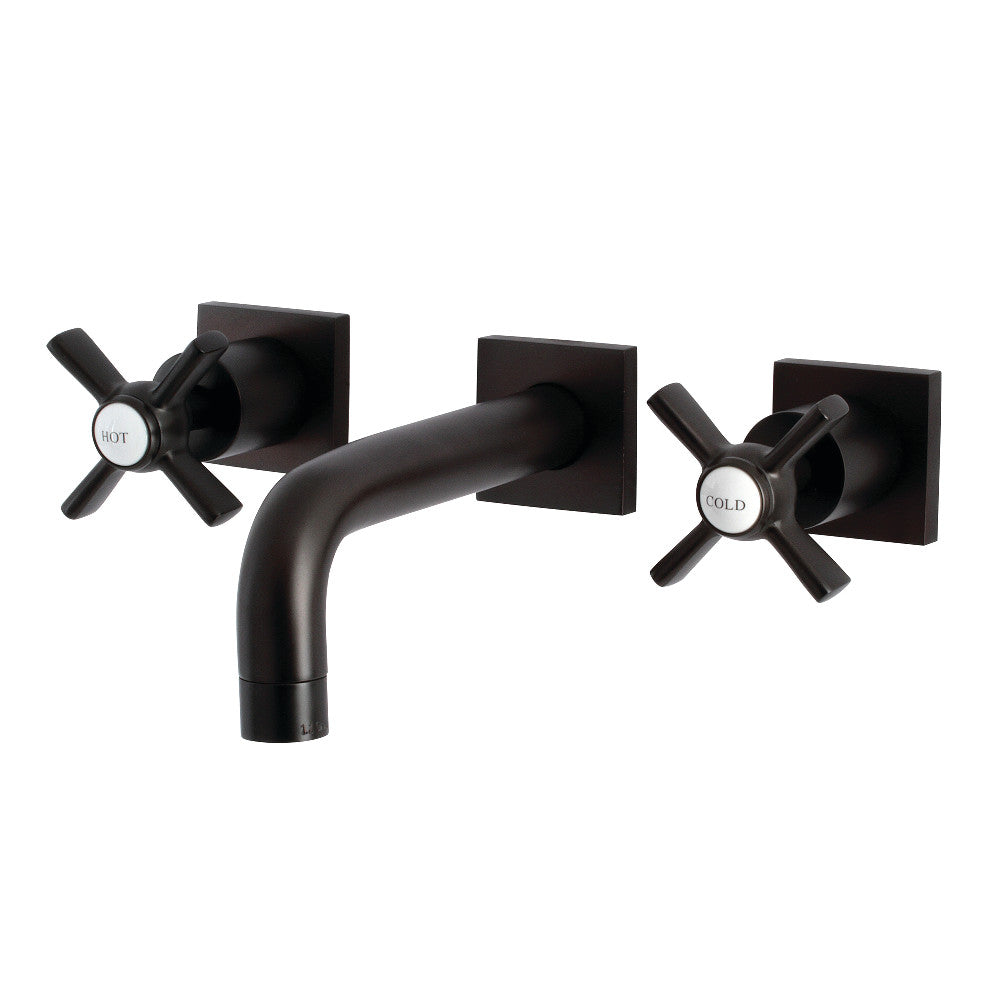 Kingston Brass KS6125ZX Millennium Two-Handle Wall Mount Bathroom Faucet, Oil Rubbed Bronze - BNGBath