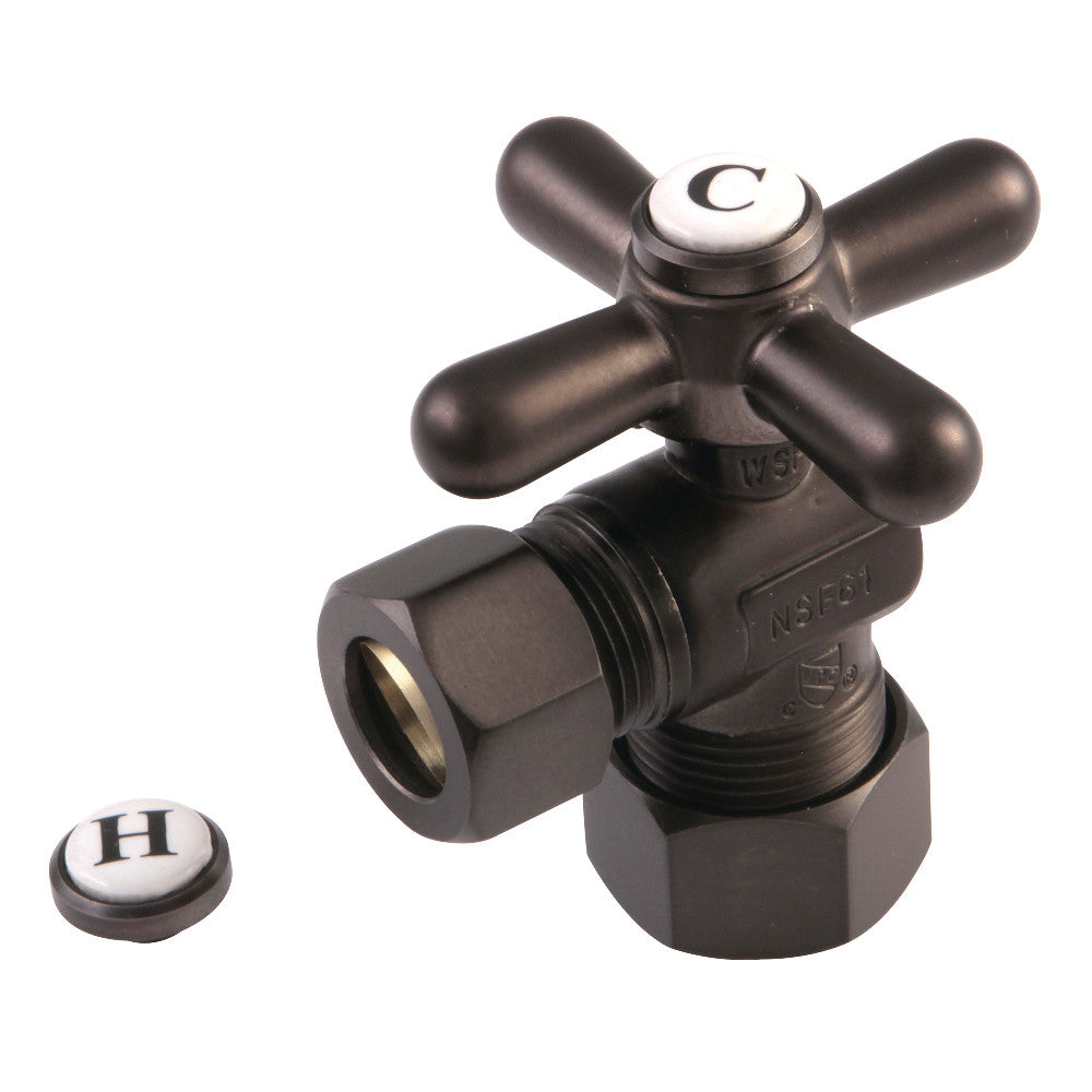 Kingston Brass CC54405X 5/8" OD Comp X 1/2" OD Comp Angle Stop Valve, Oil Rubbed Bronze - BNGBath