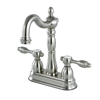 Thumbnail for Kingston Brass KB1498TAL Tudor Two-Handle Bar Faucet, Brushed Nickel - BNGBath