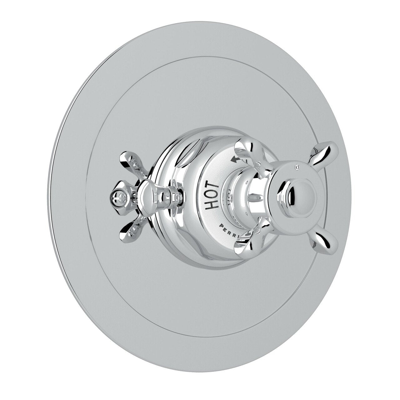 Perrin & Rowe Edwardian Era Round Thermostatic Trim Plate without Volume Control - BNGBath