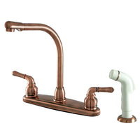 Thumbnail for Kingston Brass GKB756 Magellan Centerset Kitchen Faucet, Antique Copper - BNGBath