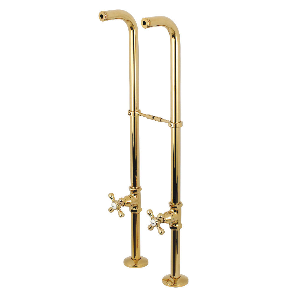Kingston Brass CC266S2AX Freestanding Supply Line Package, Polished Brass - BNGBath
