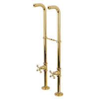 Thumbnail for Kingston Brass CC266S2AX Freestanding Supply Line Package, Polished Brass - BNGBath