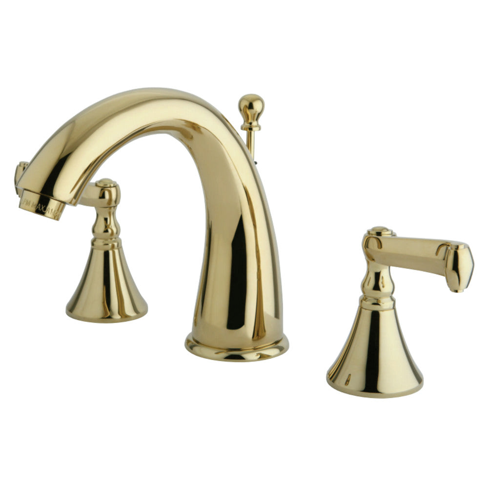 Kingston Brass KS5972FL 8 in. Widespread Bathroom Faucet, Polished Brass - BNGBath