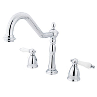 Thumbnail for Kingston Brass KB1791PLLS Widespread Kitchen Faucet, Polished Chrome - BNGBath