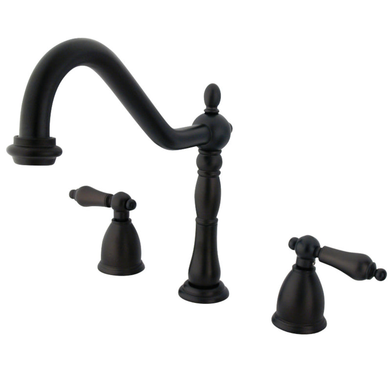 Kingston Brass KB1795ALLS Widespread Kitchen Faucet, Oil Rubbed Bronze - BNGBath