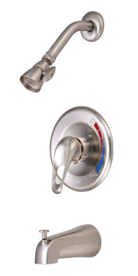 Thumbnail for Kingston Brass KB698 Chatham Single Loop Handle Tub and Shower Faucet, Brushed Nickel - BNGBath
