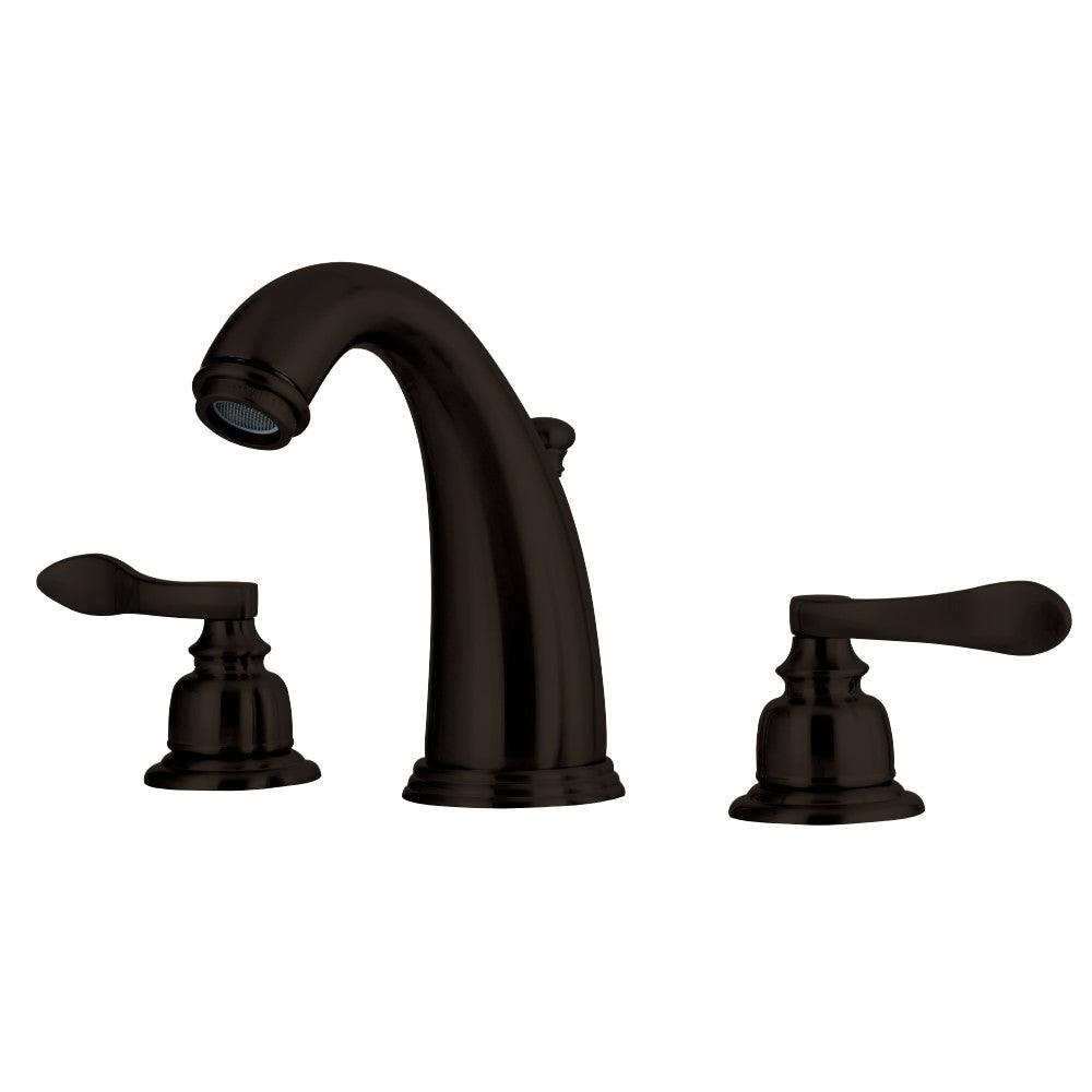 Kingston Brass KB8985NFL 8 in. Widespread Bathroom Faucet, Oil Rubbed Bronze - BNGBath