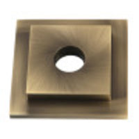 Thumbnail for Kingston Brass FLSQUARE3 Claremont Heavy Duty Square Solid Cast Brass Shower Flange, Antique Brass - BNGBath