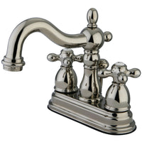 Thumbnail for Kingston Brass KB1606AX Heritage 4 in. Centerset Bathroom Faucet, Polished Nickel - BNGBath