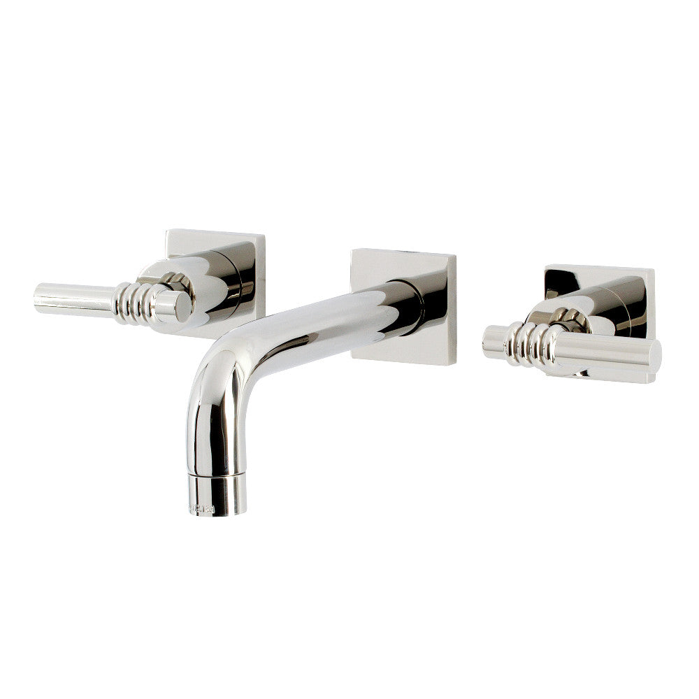 Kingston Brass KS6126ML Milano Two-Handle Wall Mount Bathroom Faucet, Polished Nickel - BNGBath