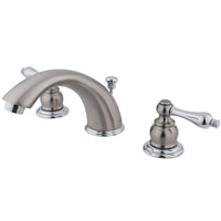 Thumbnail for Kingston Brass KB977AL Victorian Widespread Bathroom Faucet, Brushed Nickel/Polished Chrome - BNGBath