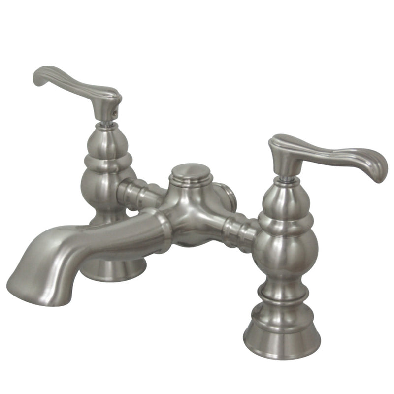 Kingston Brass CC1138T8 Vintage 7-Inch Deck Mount Tub Faucet, Brushed Nickel - BNGBath