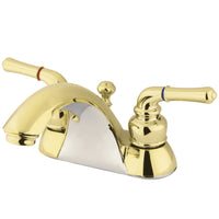 Thumbnail for Kingston Brass KB2622B Naples 4 in. Centerset Bathroom Faucet, Polished Brass - BNGBath