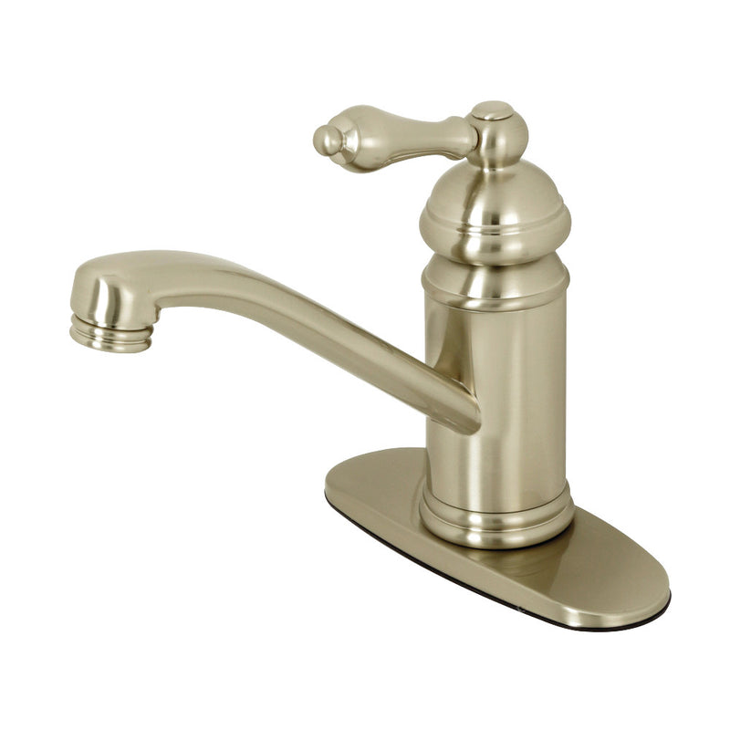 Kingston Brass KS3408AL Vintage Single-Handle Bathroom Faucet with Push Pop-Up, Brushed Nickel - BNGBath