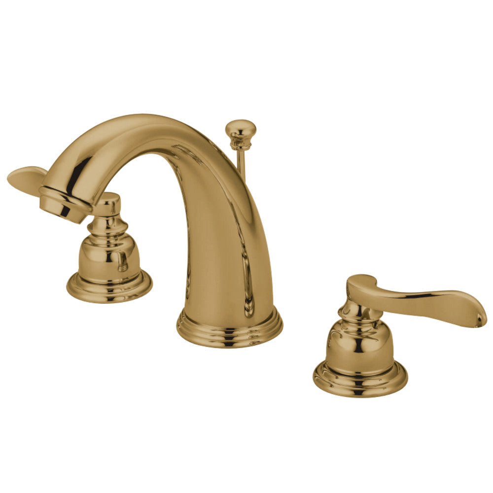 Kingston Brass KB8982NFL 8 in. Widespread Bathroom Faucet, Polished Brass - BNGBath