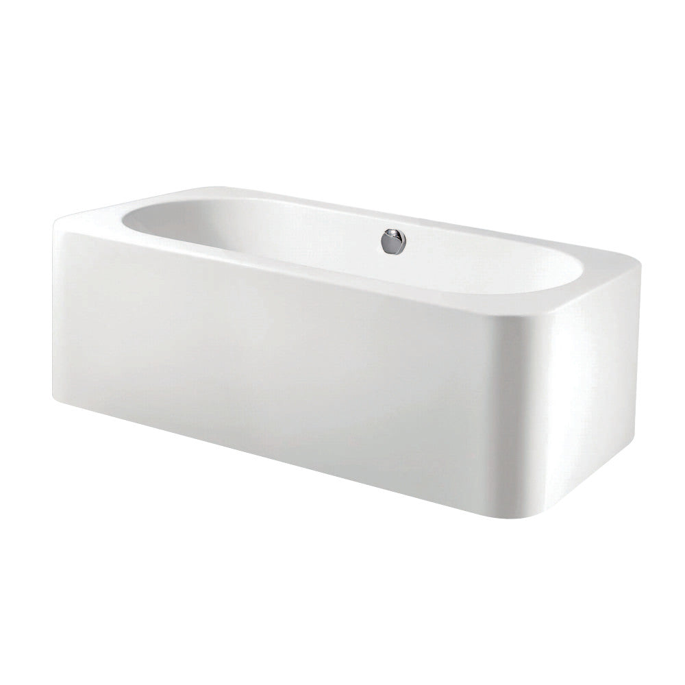 Aqua Eden VTDE713432 71-Inch Acrylic Double Ended Freestanding Tub with Drain, White - BNGBath