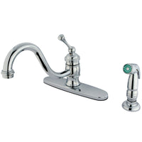Thumbnail for Kingston Brass KB3571BLSP 8-Inch Centerset Kitchen Faucet, Polished Chrome - BNGBath