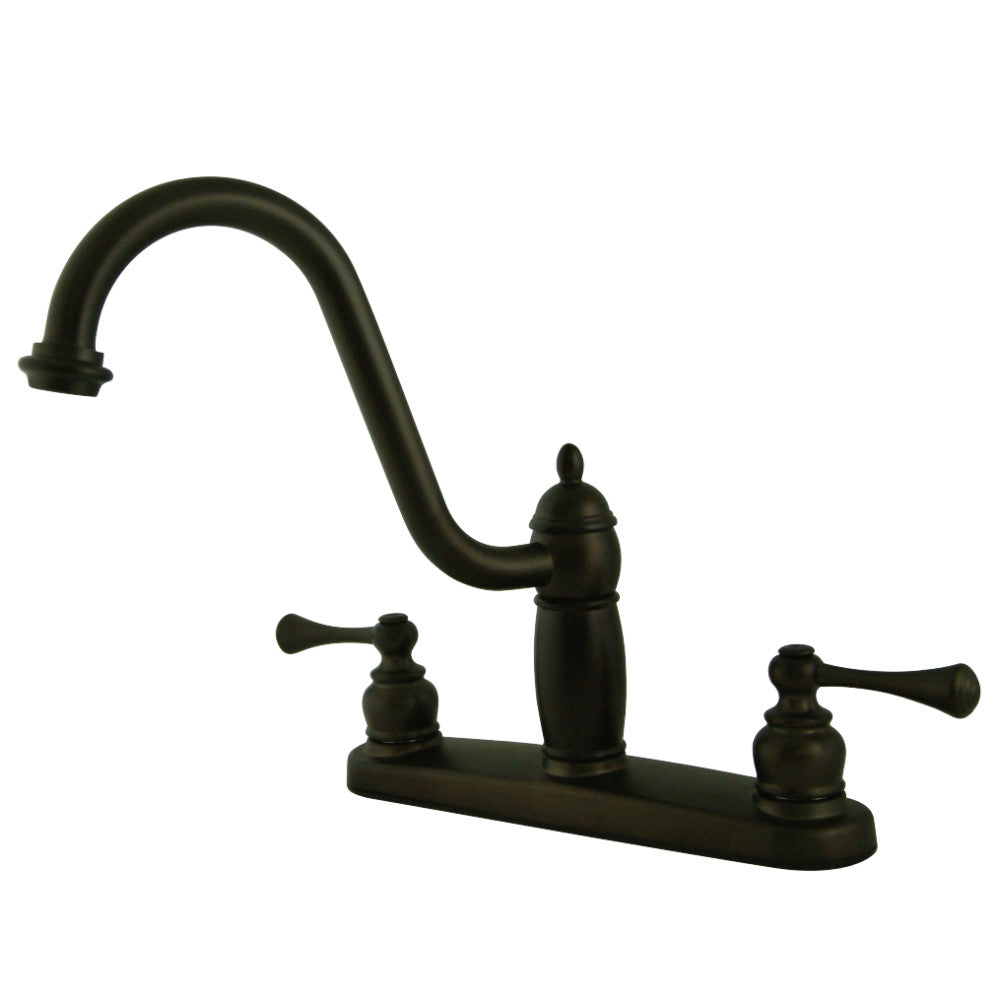 Kingston Brass KB1115BLLS Heritage Centerset Kitchen Faucet, Oil Rubbed Bronze - BNGBath