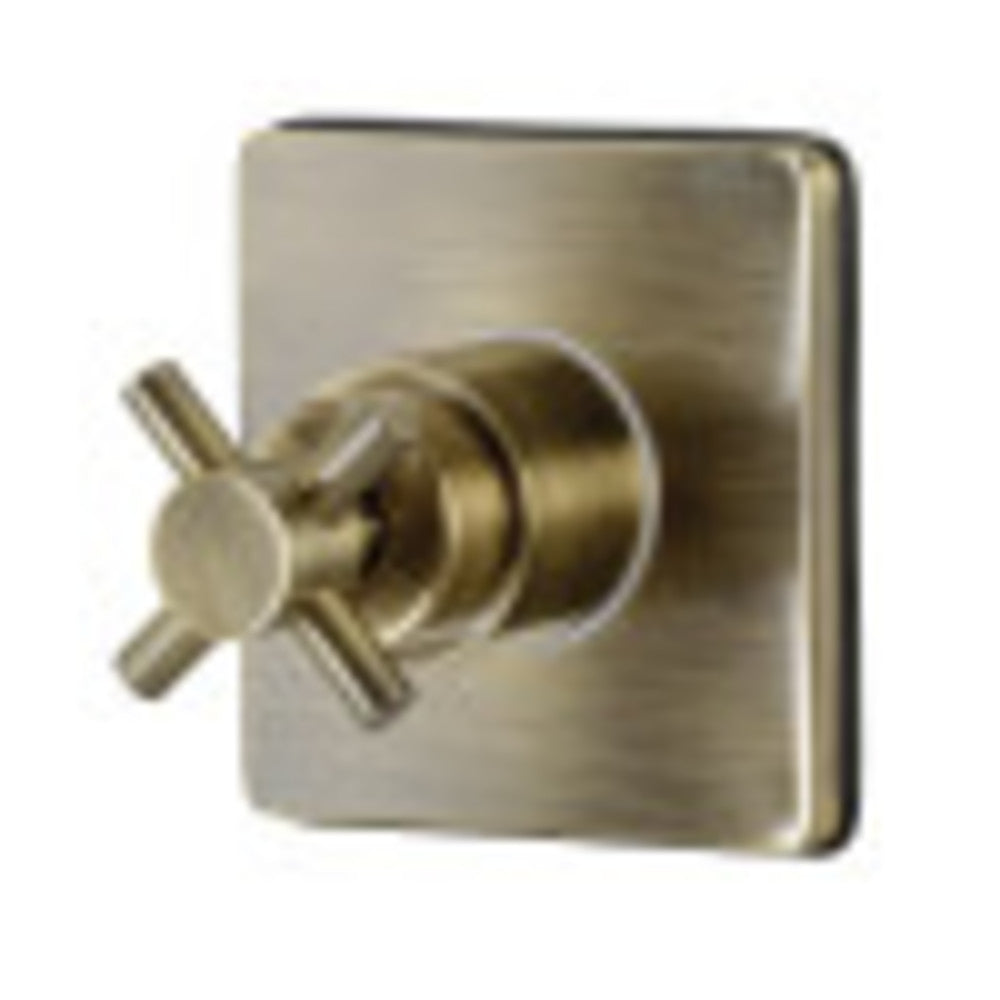 Kingston Brass KS3043DX Concord 3-Way Diverter Valve with Trim Kit, Antique Brass - BNGBath