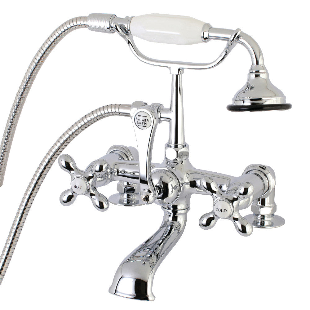 Aqua Vintage AE210T1 Vintage 7-Inch Tub Faucet with Hand Shower, Polished Chrome - BNGBath