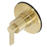 Thumbnail for Kingston Brass KS3037NDL NuvoFusion 3-Way Diverter Valve with Trim Kit, Brushed Brass - BNGBath
