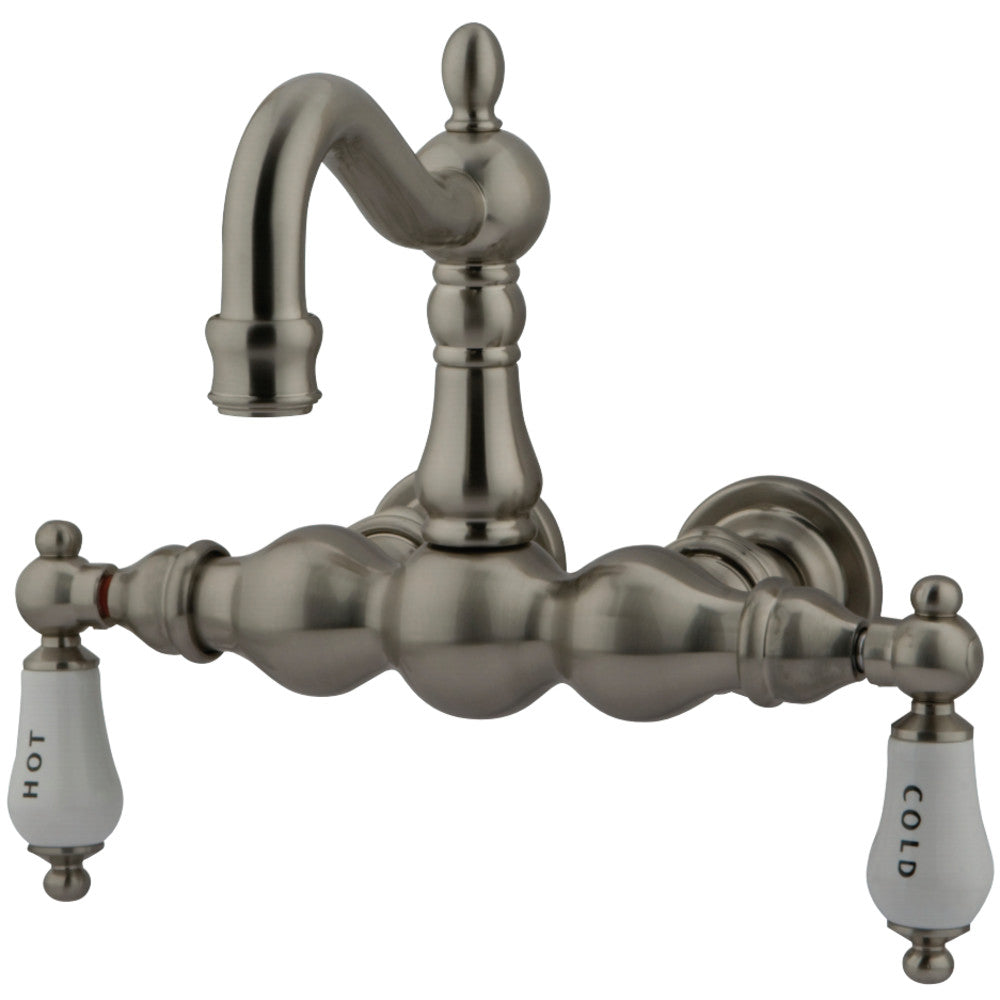 Kingston Brass CC1003T8 Vintage 3-3/8-Inch Wall Mount Tub Faucet, Brushed Nickel - BNGBath